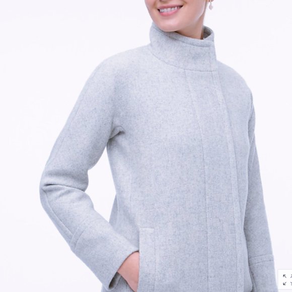 J Crew Wool City Coat Grey NWT - Picture 3 of 3